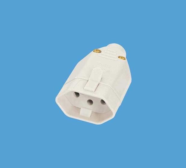 Imagem de Plug femea reto 2p+t 20a cinza fame