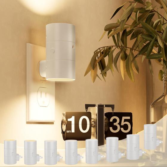 Imagem de Plug-in Night Light NIORSUN Dusk to Dawn, 3 modos de iluminação, pacote com 8