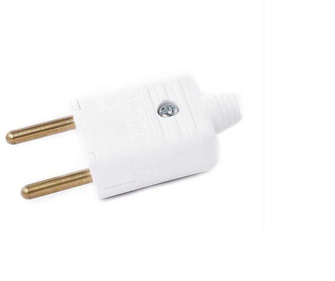 Imagem de Plug Macho 2P 10A Branco MARGIRIUS