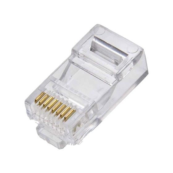 Imagem de Plug Modular Para Computador Mtx Rj45 (8X8) Para Cat 5E - Pacote Com 100