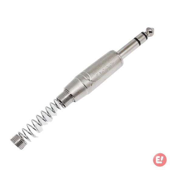 Imagem de Plug P10 Macho Estéreo Com Mola Profissional Roxtone