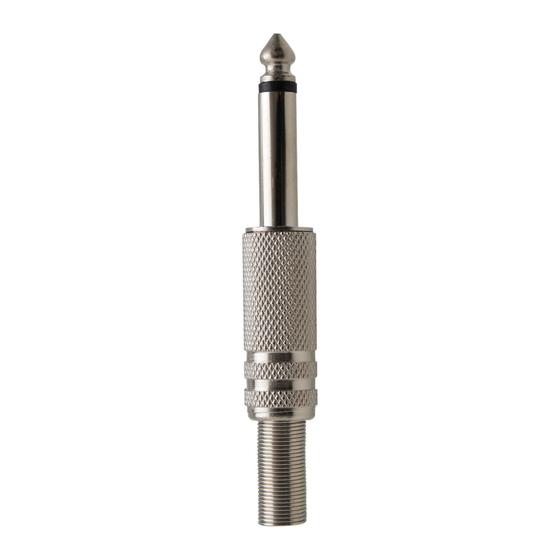Imagem de Plug P10 Mono Metal Niquelado Com Mola