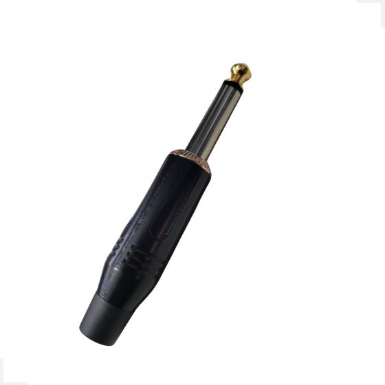 Imagem de Plug p10 mono profissional preto ponta de cobre p02bc-nc1 mxt