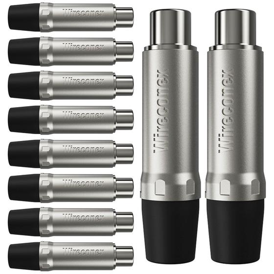 Imagem de Plug Rca Fêmea Nickel Plt Wc 1222 Fl Bk Ni Wireconex 10 Unidades - Pç / 10