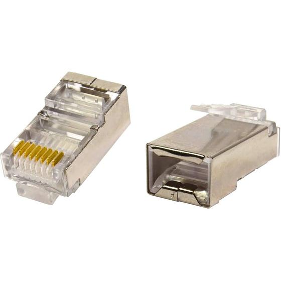 Imagem de Plug Rj-45 8p8c Cat5 Blindado Pct Com 10pçs