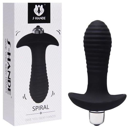 Imagem de Plug Silicone ondulado c/ Vibrador 10 x 3,2 cm