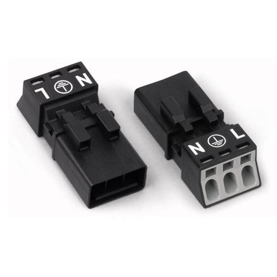 Imagem de Plug Winsta 3 Pólos Macho/Femea 890-233/890-223 Wago