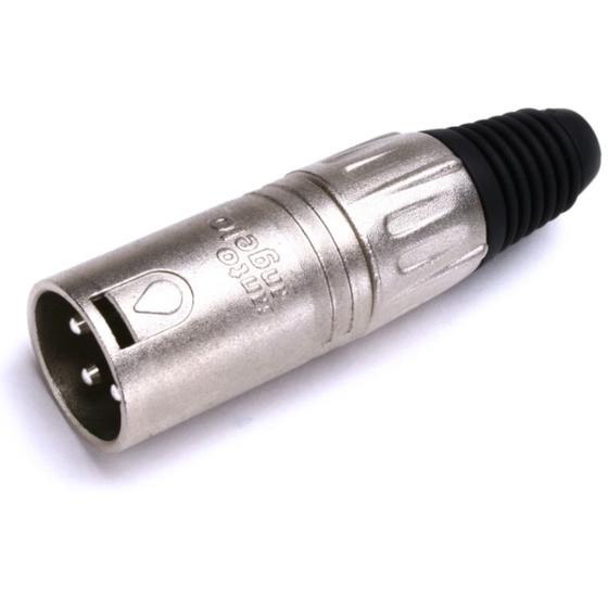 Imagem de Plug Xlr Sas 3 Pinos Linha Macho Niquelado L3mnn01