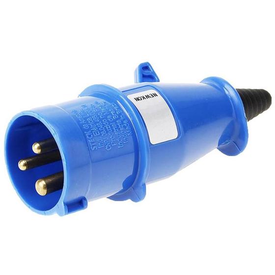 Imagem de Plugue 2P+T 16A 200/250V 6H Azul - N-3076 - STECK