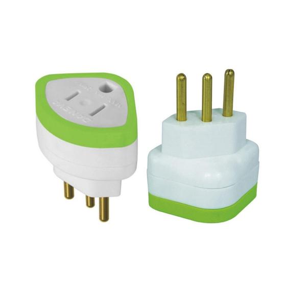 Imagem de Plugue adaptador 2p+t-3 pinos-10a-daneva