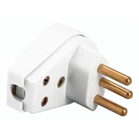 Imagem de Plugue Angular Tramontina 2P+T Branco 10A