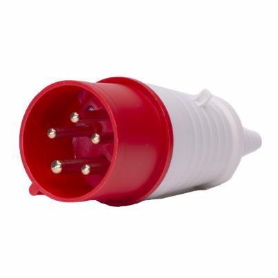 Imagem de Plugue Industrial Decorlux 32a-3p+N+T,6h,Ip44 Vermelho 380/415v