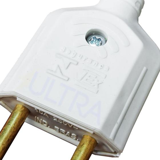 Plugue Pino Macho Maciço 2P 10A 250V 2500W Tomadas Menor preço em Plugue Pino Macho Maciço 2P 10A 250V 2500W Tomadas