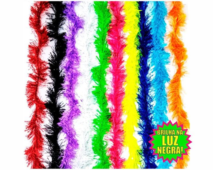 Imagem de Pluminhas Marabu Neon Festa Brilha Luz Negra 10 Unid