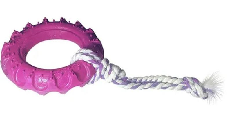 Imagem de Pneu Furacão Pet Off Road Dog Borracha Corda Rosa N3