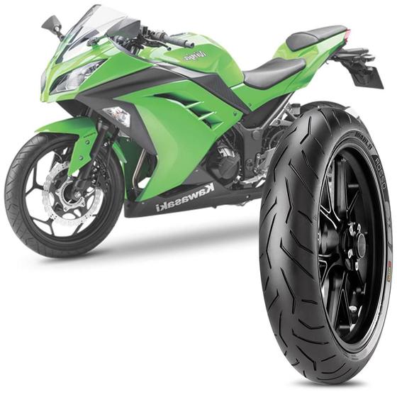 Imagem de Pneu Moto Ninja 300 Pirelli Aro 17 110/70-17 54h Dianteiro Diablo Rosso II