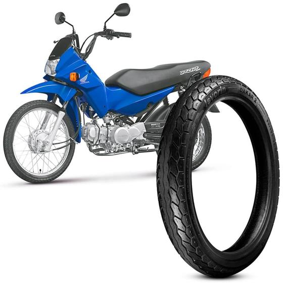 Imagem de Pneu Moto Pop 100 Levorin by Michelin Aro 14 80/100-14 49L TT Traseiro Dakar 2