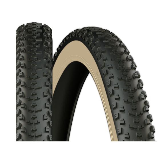 Pneu MTB Bicicleta Aro 29x2.10 Paco Tires Nomad Preto Com Faixa Bege