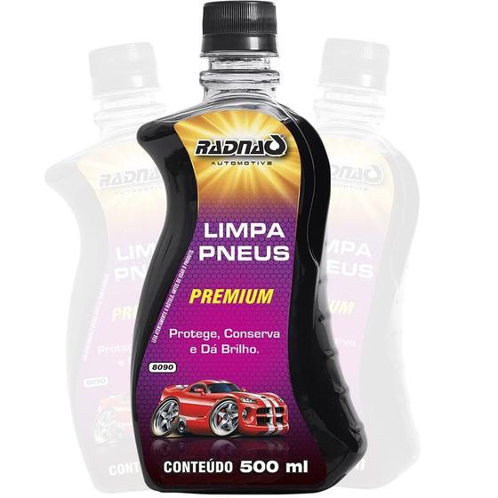 Imagem de Pneu Pretinho Automotivo Limpa Pneus Ultra Brilho Longa Duração Premium