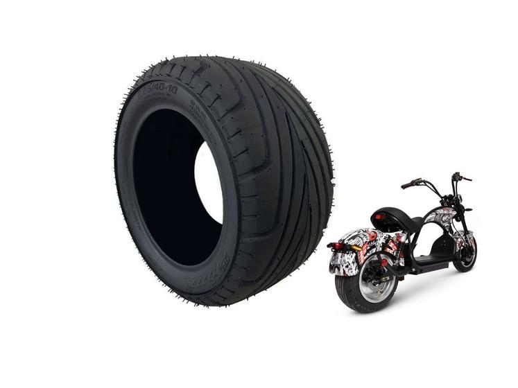 Imagem de Pneu Traseiro Scooter Elétrica Chopper 225/40-10