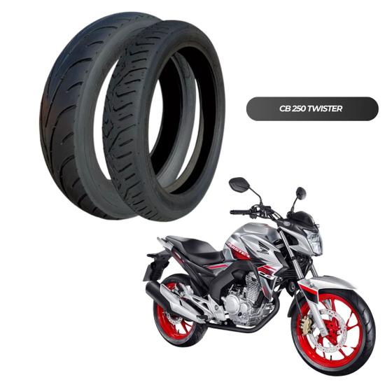 Imagem de Pneus Sport Fazer Twister CB 100/80-17 + 140/70-17 + REDINHA (BRlNDE)