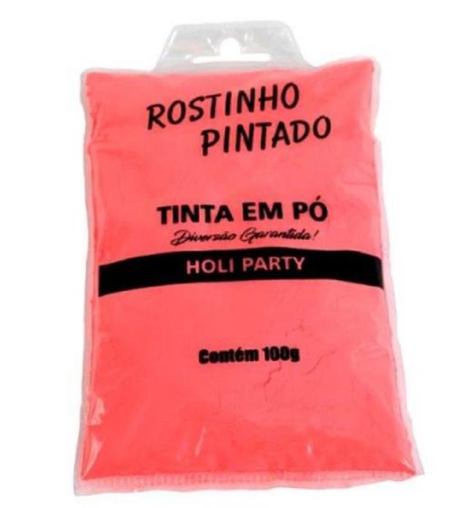 Imagem de Pó colorido para festas, Holy Party  Vermelho flúor 100 gr