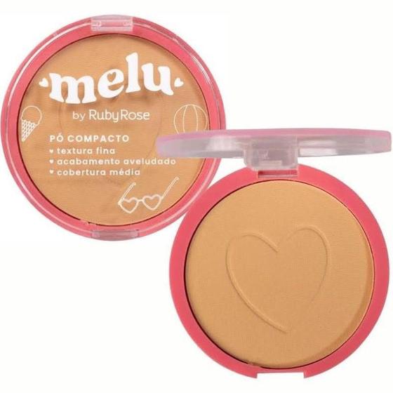 Imagem de Pó Compacto Aveludado Cobertura Média Melu by Ruby Rose