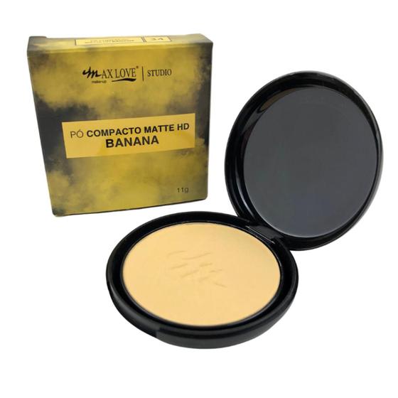 Pó Compacto Banana Matte Hd - Max Love Menor preço em Pó Compacto Banana Matte Hd - Max Love