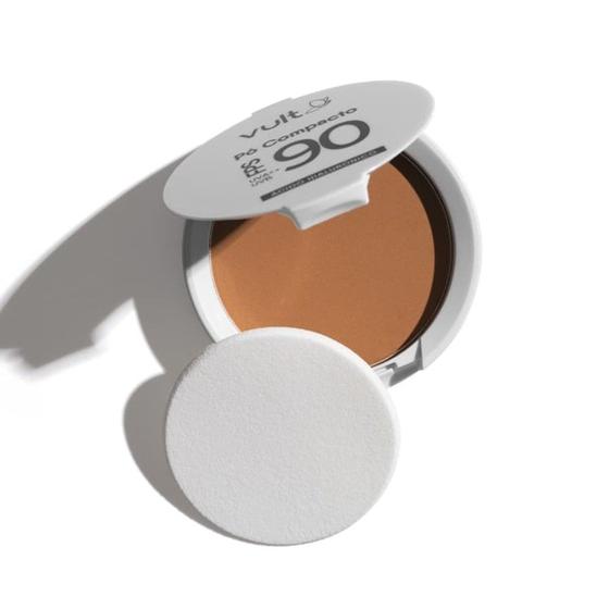 Imagem de Pó Compacto Facial Escuro Cor 5 FPS 90 UVA UVB Efeito Matte Vult 6g