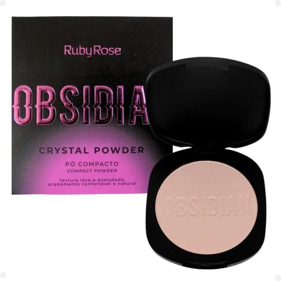 Imagem de Pó Compacto Ruby Rose Obsidian Crystal Powder Pc03 9,6G