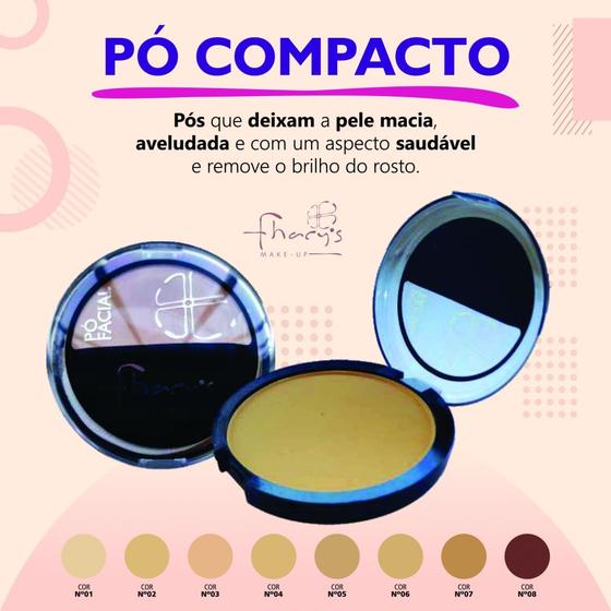 Imagem de Pó Compacto Ultrafino Fhacys Efeito Matte Com Espelho