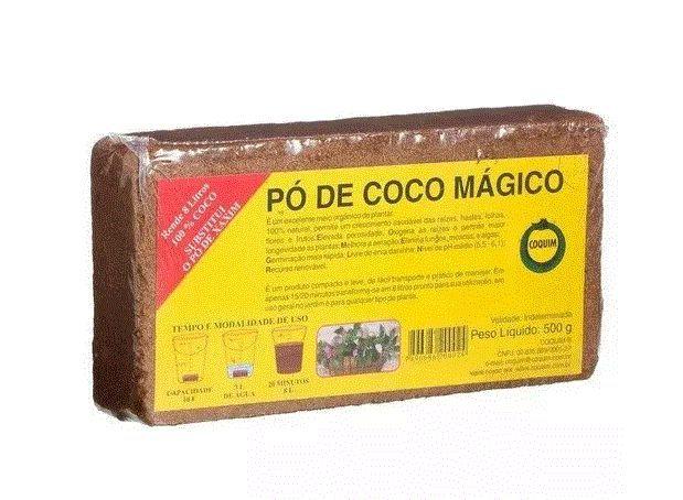 Imagem de Pó de Coco Mágico Natural  P/ Plantas e Jardim 21x11cm