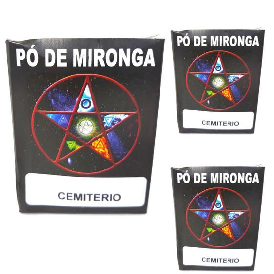 Imagem de Po De Mironga Cemiterio Kit 3 Und Ritual Simpatia Magia