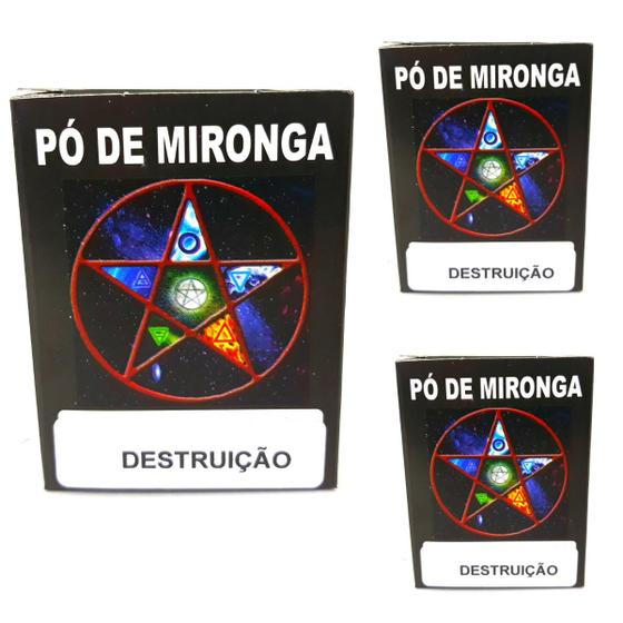 Imagem de Po De Mironga Destruição Kit 3 Und Ritual Simpatia Magia