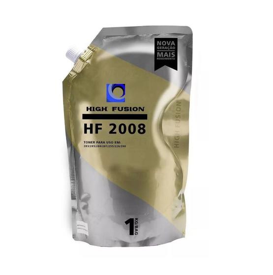 Imagem de Pó De Toner High Fusion Hf2008 Hf1908 Compatível Para Hp Universal Preto Bag 1 Kg