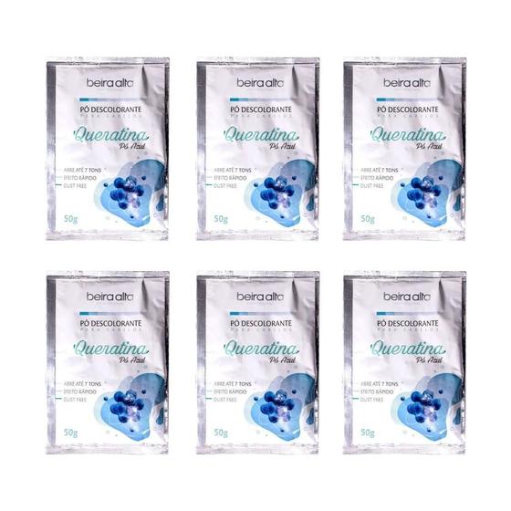 Imagem de Po Descolorante Beira Alta 50G Queratina - Kit Com 6Un