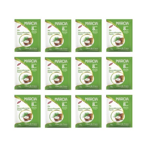 Imagem de Po Descolorante Marcia Oleo De Coco 50G - Kit Com 12Un
