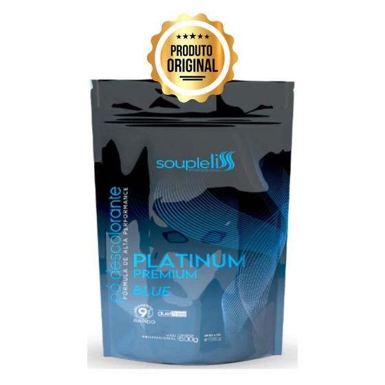 Imagem de Pó Descolorante Platinum Blue Souple Liss Azul Dust Free 500g