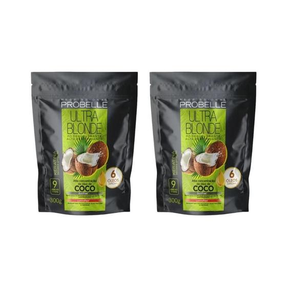 Imagem de Po Descolorante Probelle 300G Oleo Coco - Kit Com 2Un