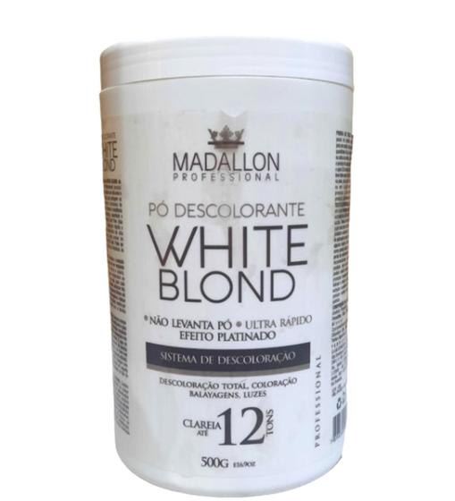 Imagem de Pó Descolorante White Blond Madallon 500g (12 Tons)