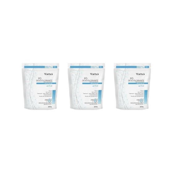 Imagem de Po Descolorante Yama 300 G Active - Kit Com 3Un
