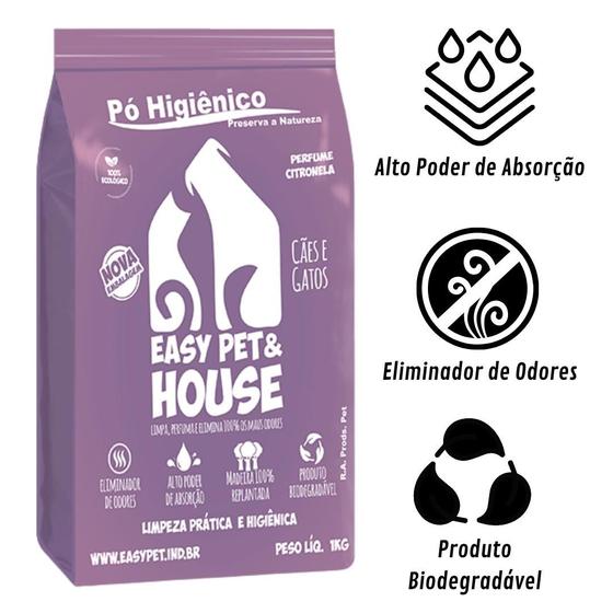 Imagem de Pó Higiênico Eliminador de Odores Citronela Easy Pet 1Kg