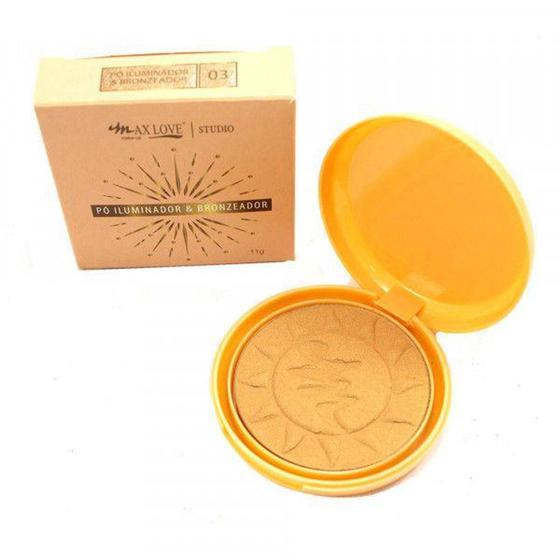 Imagem de Pó Iluminador & Bronzeador Max Love Cor 03 11g  Envio Imediato