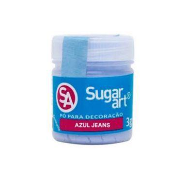 Imagem de Po Para Decoracao Azul Jeans 3g Sugar Art