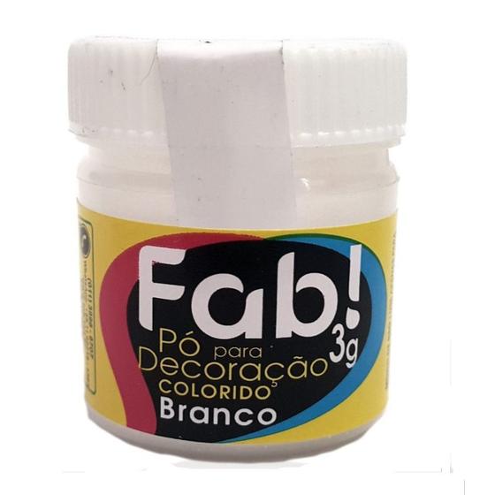 Imagem de Pó para decoração branco 3g Fab