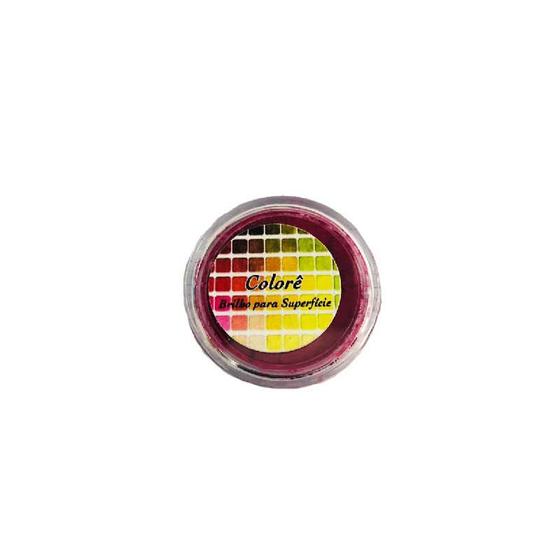Imagem de Pó para decoração, brilho para Superfície Colorê Magenta Fluor 2g LullyCandy Rizzo Confeitaria