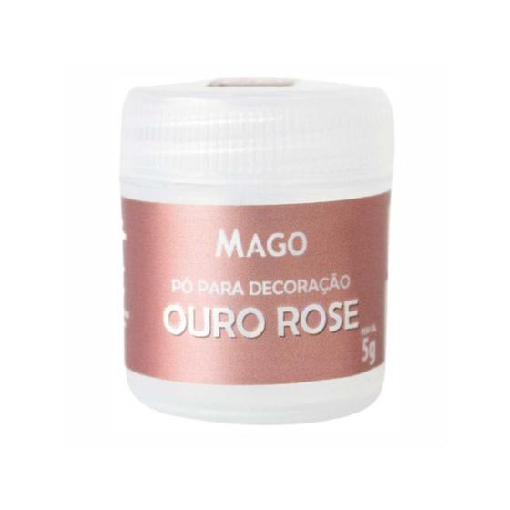 Imagem de Pó para Decoração Ouro Rose 5g - 1 Unidade - Mago - Rizzo