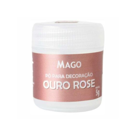 Imagem de Pó para Decoração Ouro Rose 5g - 1 Unidade - Mago - Rizzo