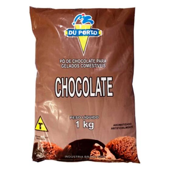 Imagem de Pó para Gelados Comestíveis Sabor Chocolate 1Kg - Du Porto