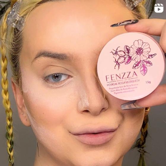 Imagem de Pó Solto Facial Vegano Ultrafino Rosa Mosqueta Pó Banana Pó Translucido Pó Finalizador Iluminador